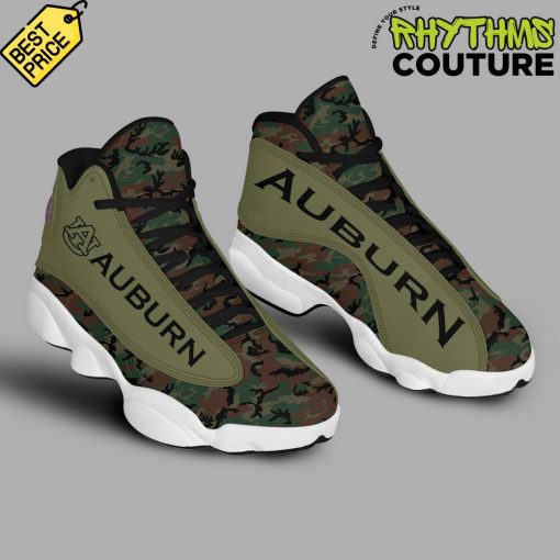 Auburn Tigers Military Appreciation Green Camo Air Jordan 13 Sneaker