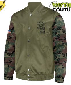 Auburn Tigers Military Appreciation Green Camo Bomber Jacket