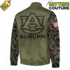 Auburn Tigers Military Appreciation Green Camo Bomber Jacket