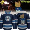 Columbus Blue Jackets NHL Monday Night Hockey Just A Chill Guy Meme Hockey Jersey 1