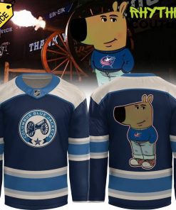 Columbus Blue Jackets NHL Monday Night Hockey Just A Chill Guy Meme Hockey Jersey