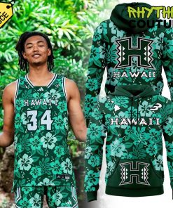 Hawaii Rainbow Warriors Basketball Green Hoodie