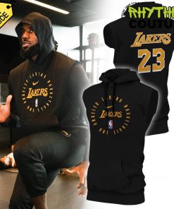 LeBron James Los Angeles Lakers Nike Game Sleeveless Hoodie