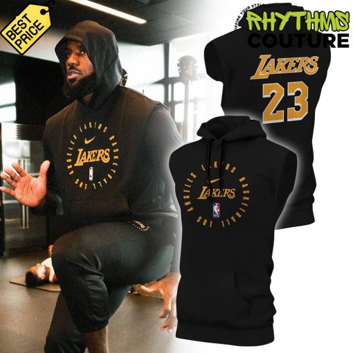 LeBron James Los Angeles Lakers Nike Game Sleeveless Hoodie