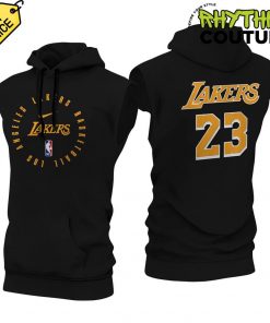 LeBron James Los Angeles Lakers Nike Game Sleeveless Hoodie