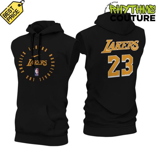 LeBron James Los Angeles Lakers Nike Game Sleeveless Hoodie