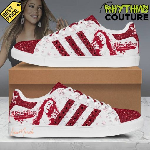 Mariah Carey Red Blink Stan Smith Shoes