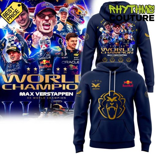 Max Verstappen World Champion 2024 4X World Champions Hoodie