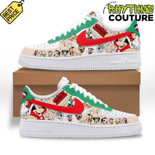 Mickey Mouse Merry Christmas Air Force 1 Sneaker