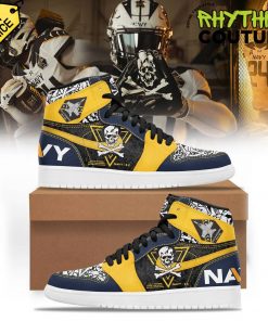 Navy Midshipmen Football Honoring Jolly Rogers Fear The Bones Air Jordan 1 Sneaker