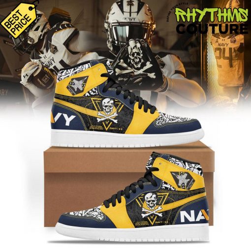 Navy Midshipmen Football Honoring Jolly Rogers Fear The Bones Air Jordan 1 Sneaker