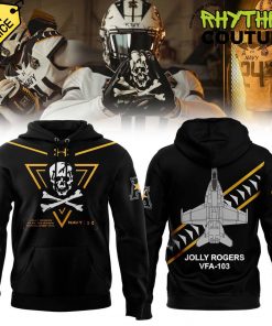 Navy Midshipmen Football Honoring Jolly Rogers Fear The Bones Black Hoodie