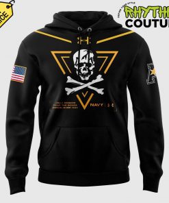 Navy Midshipmen Football Honoring Jolly Rogers Fear The Bones Black Hoodie