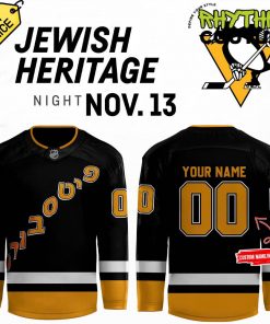 Pittsburgh Penguins x Jewish Heritage Night 2024 Special Edition Hockey Jersey