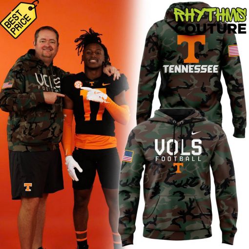 Tennessee Volunteers Salute To Service Green Camo Hoodie