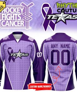 Texas Stars Hockey Fighting Cancer 2024 Purple Jersey