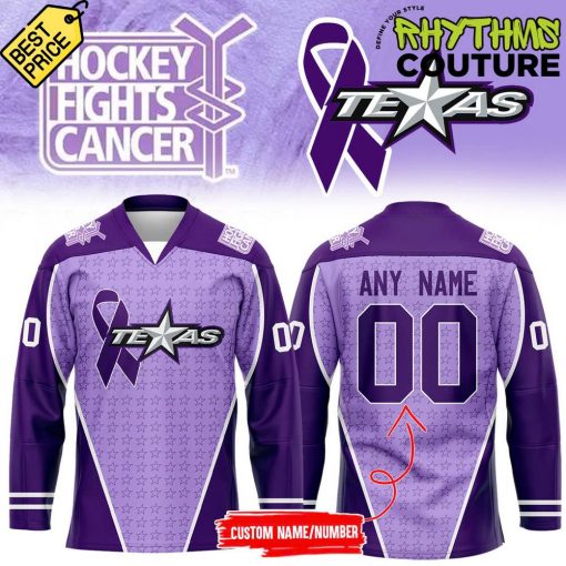 Texas Stars Hockey Fighting Cancer 2024 Purple Jersey