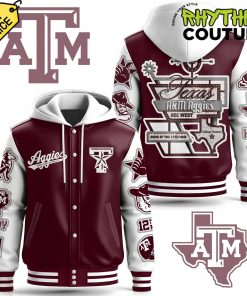 Texas A&M Aggies SEC West Hooded Baseball Jacket