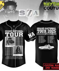 Kendrick Lamar x SZA Grand National Tour 2024 Baseball Jersey