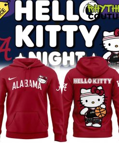 Alabama Crimson Tide Basketball x Hello Kitty Special Edition Red Hoodie