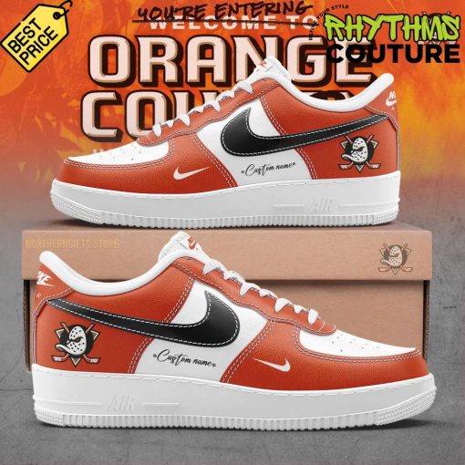 Anaheim Ducks Orange Country Special Edition Air Force 1 Sneaker