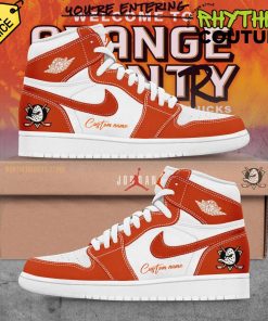 Anaheim Ducks Orange Country Special Edition Air Jordan 1 Sneaker