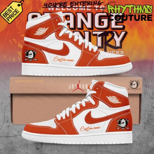 Anaheim Ducks Orange Country Special Edition Air Jordan 1 Sneaker