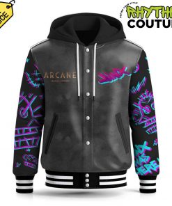 Arcane LOL Jinx Special Edition Hooded Baseball Jacket