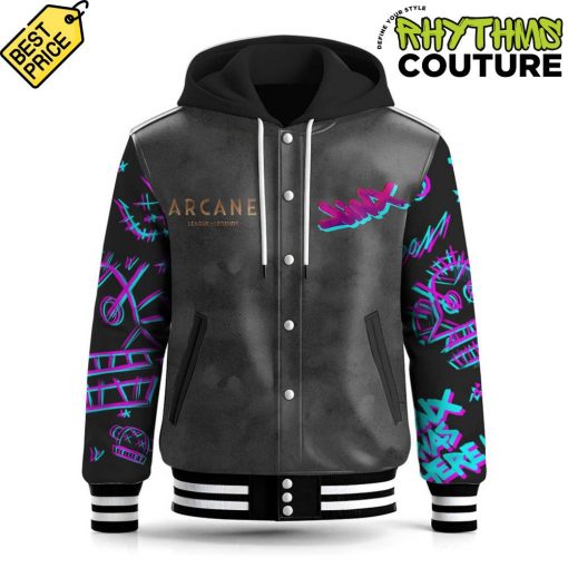 Arcane LOL Jinx Special Edition Hooded Baseball Jacket