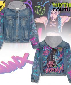 Arcane LOL Jinx Special Edition Hooded Denim Jacket