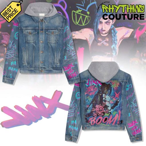 Arcane LOL Jinx Special Edition Hooded Denim Jacket