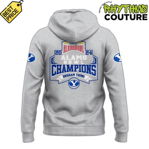 BYU Cougars Alamo Bowl Champions Grey Hoodie