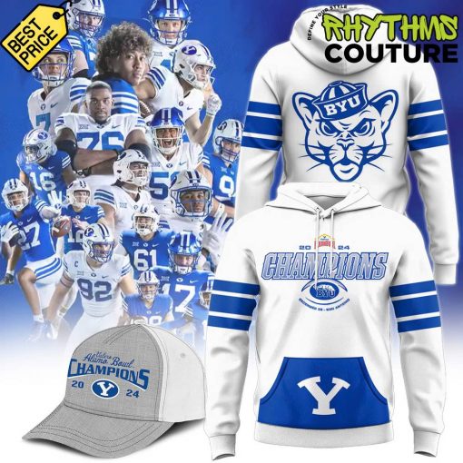 BYU Cougars Alamo Bowl Champions White Hoodie