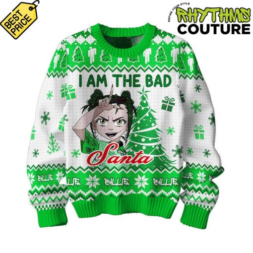 Billie Eilish Bad Santa Ugly Christmas Sweater