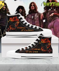 Black Sabbath Children of The Grave High Top Canvas Shoes