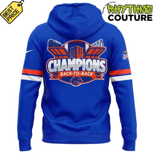 Boise State Broncos 2024 Mountain West Conference Champions Back To Back Hoodie