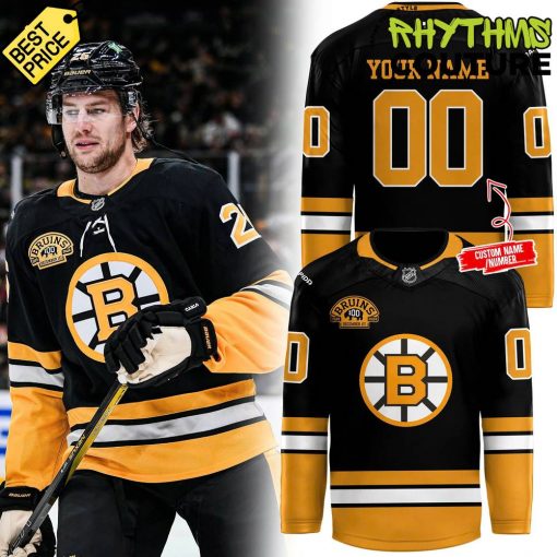 Boston Bruins x 100th Birthday Throwback Style Limited Edition Hockey Jersey