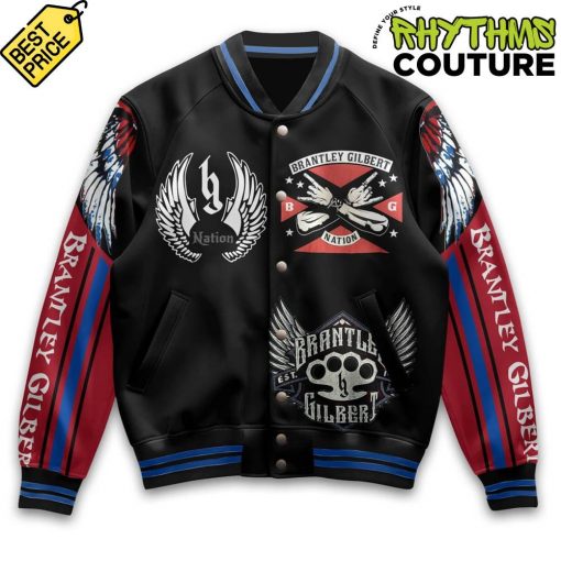 Brantley Gilbert Tattoos Nation Baseball Jacket