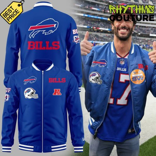 Buffalo Bills 60th Anniversary Special Edition Blue Bomber Jacket