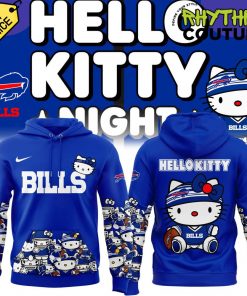 Buffalo Bills x Hello Kitty Night Special Edition Blue Hoodie