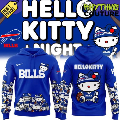 Buffalo Bills x Hello Kitty Night Special Edition Blue Hoodie