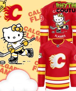 Calgary Flames x Hello Kitty 50th Anniversary Hockey Jersey