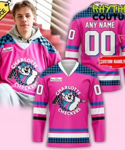 Charlotte Checkers Neon Night Special Edition Hockey Jersey