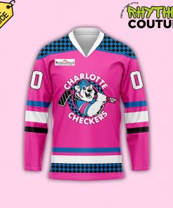 Charlotte Checkers Neon Night Special Edition Hockey Jersey