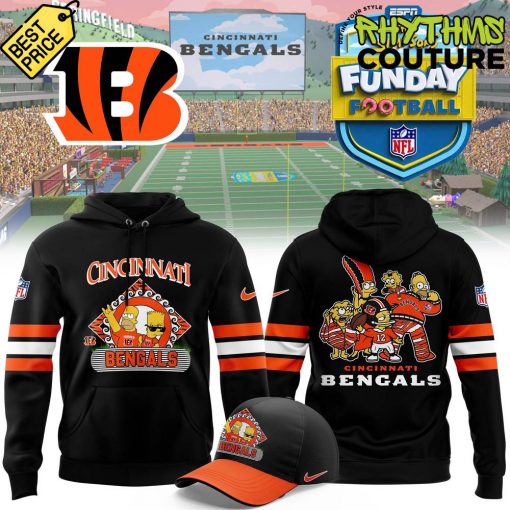 Cincinnati Bengals 2024 Simpson Funday Football Special Edition Black Hoodie