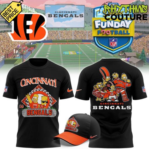 Cincinnati Bengals 2024 Simpson Funday Football Special Edition Black Tee