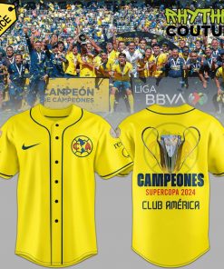 Club America Campeones Supercopa 2024 Baseball Jersey