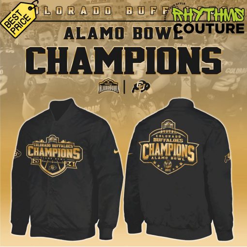 Colorado Buffaloes Alamo Bowl Champions Black Bomber Jacket