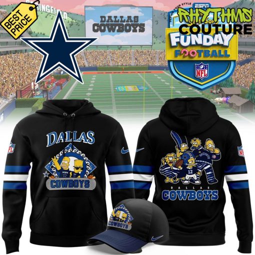 Dallas Cowboys 2024 Simpson Funday Football Special Edition Black Hoodie