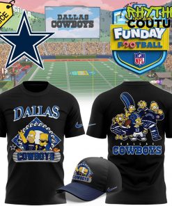 Dallas Cowboys 2024 Simpson Funday Football Special Edition Black Tee